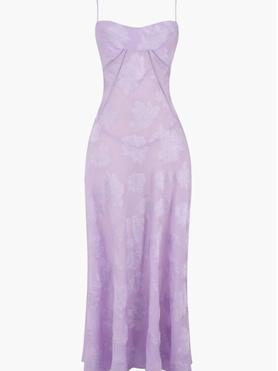 NWT House of CB Seren Orchid Floral Lace Back Maxi Dress - Picture 1 of 4